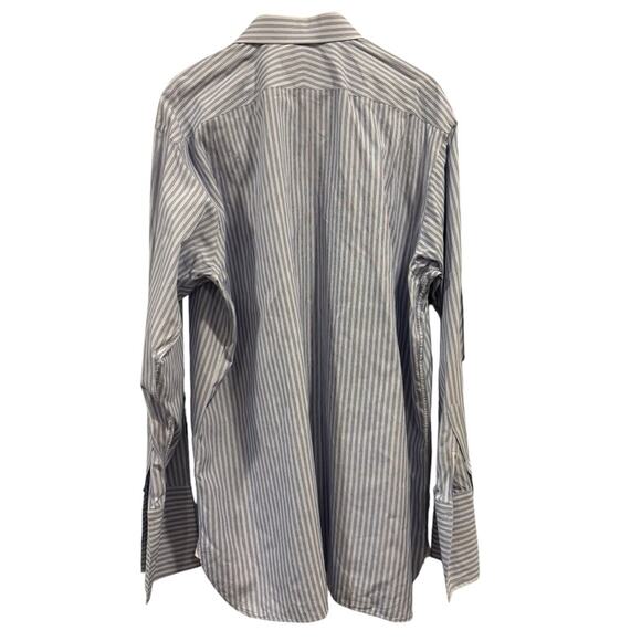 THOMAS PINK Light Blue Striped Dress Shirt, Size 18 1/2 X 37 1/2 - Picture 5 of 7